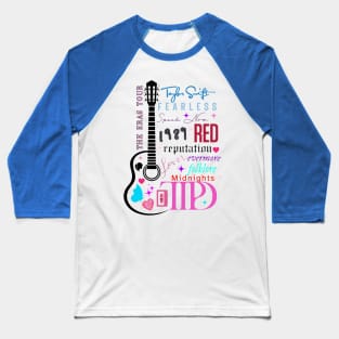 Taylor Swift Guitar Eras Tour Baseball T-Shirt